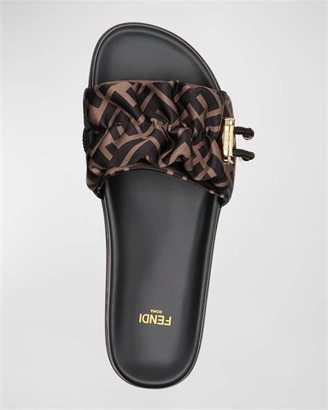 fendi ff interlace slides|fendi illusion ff sandals.